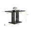 Edzard Double Pedestal High Gloss Dining Table Set with 6 Luxury Velvet Dining Chairs-87467420-87467423