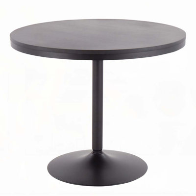 Table de salle à manger Dakota en acier noir et bois noir par LumiSource