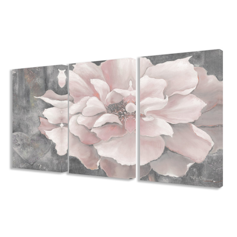 " Pastel Pink Peony " 3 - Pieces