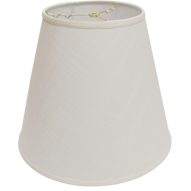 Abat-jour rigide de 9 po de haut x 16 po de bas x 12 po de hauteur, abat-jour rigide avec ajusteur de rondelle, abat-jour en tissu de couleur beige pour lampes de table, lin naturel