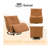 Talmon Orange Synthenic Leather Glider Recliner With Swivel