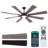 72" Windmill Large Ceiling Fan With 3cct Led Lights And Remote Control-79297867