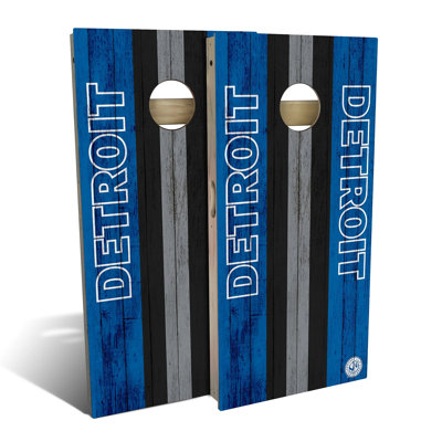 Detroit Football Cornhole Board Set | Includes (2) Boards, (8) Bags & Optional Accessories