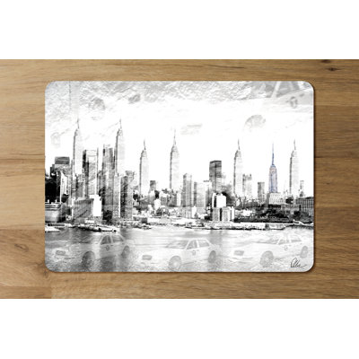 Avanna Polyester-Coated Hardboard No Pattern Rectangle Placemat