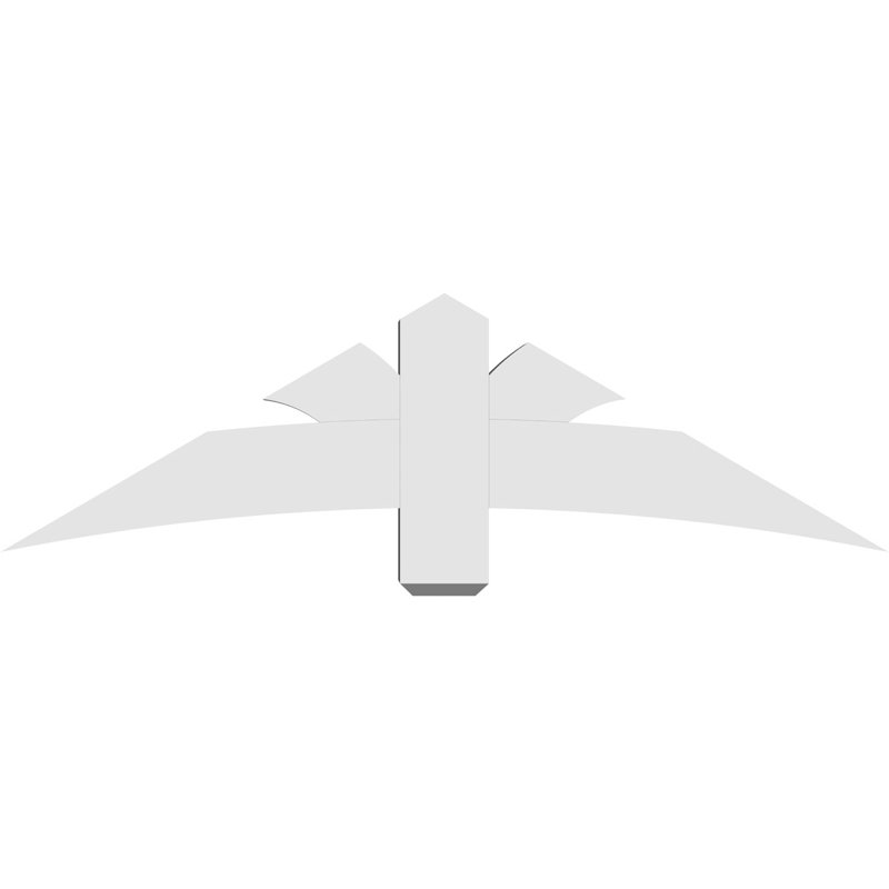 Support pour pignon Davenport, H 17,5 po x l 60 po (pas: 7/12), P 6 po x F 6 po, PVC