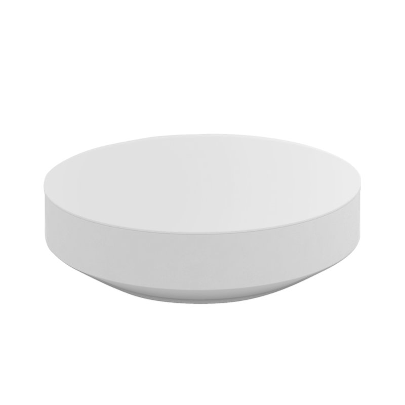 Vela Plastic Coffee Table, Ice, 47.25"