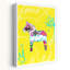 Graffiti Dala cheval abstrait coloré, art urbain moderne