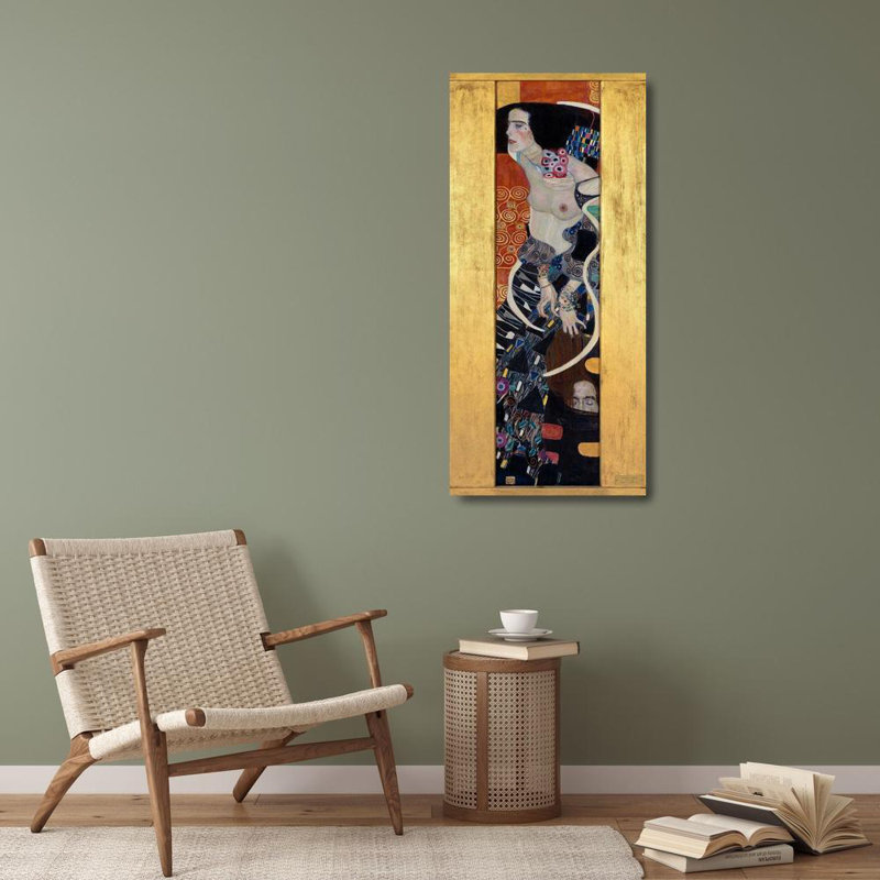 Art sur toile tendue avec châssis de la galerie Gustav de Klimt, Judith II, H 40 po x l 21 po