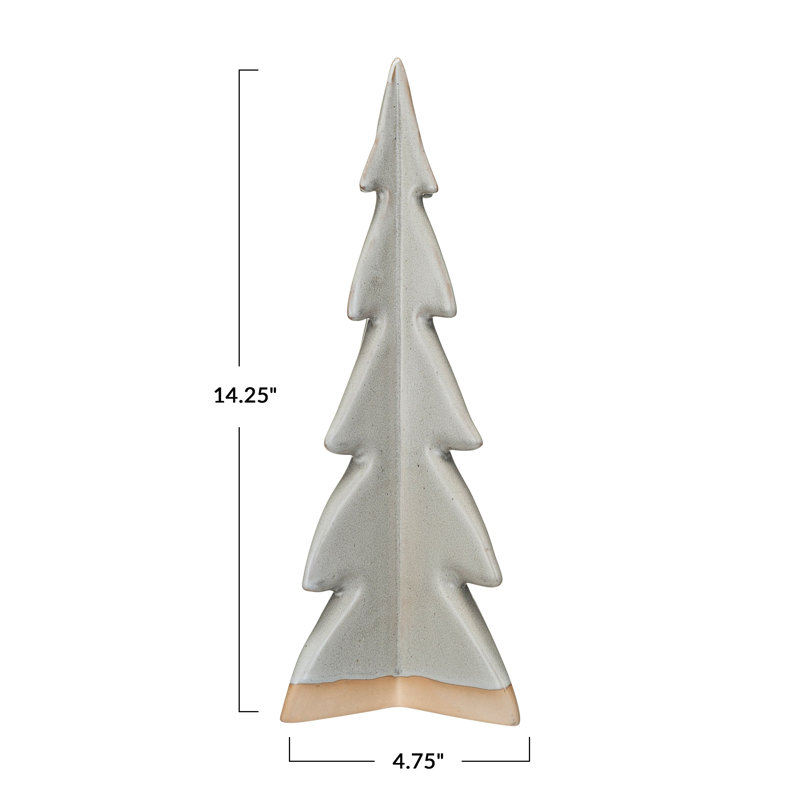 Grand arbre décoratif en grès avec glacis réactif