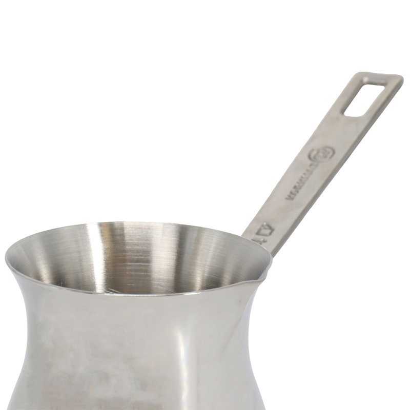 Korkmaz Terra 0.5 Litre Stainless Steel Turkish Coffee Pot in Silver