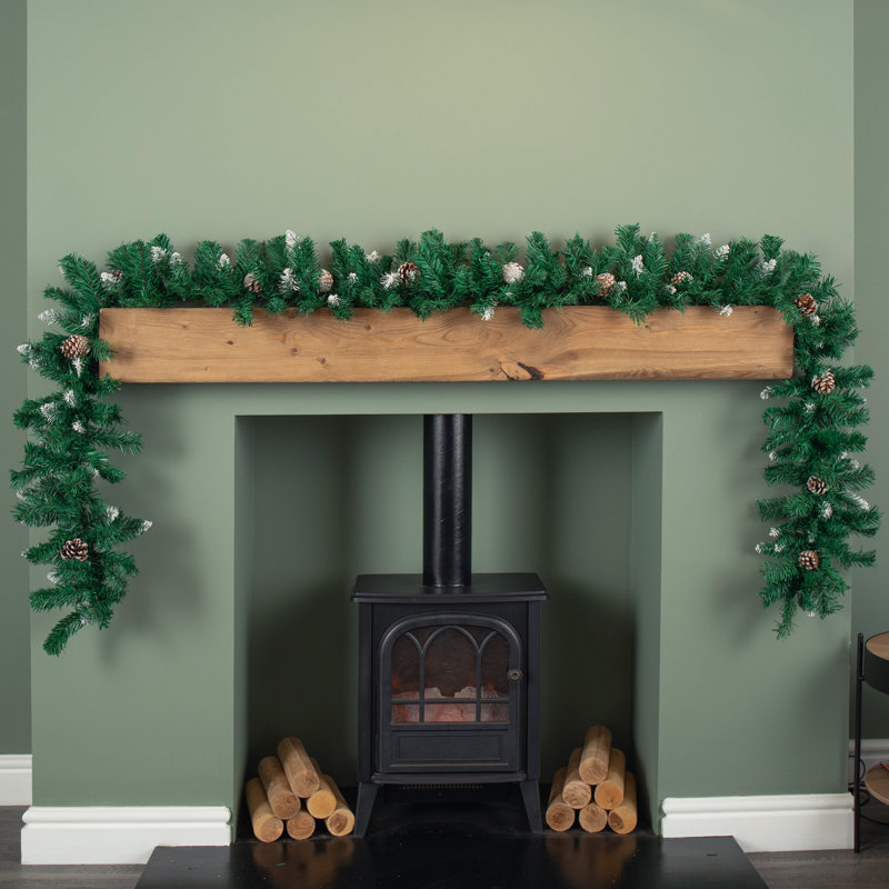 Annachiara 270cm Faux Garland, Green/White