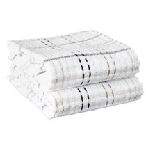 Gracie Oaks Cotton Plaid Kitchen Towels