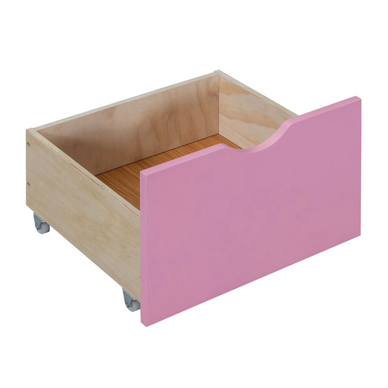 Lit superposé avec table interchangeable, lit superposé se transformant en lit supérieur et bureau en duvet, Rose
