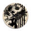 Horloge murale en bois massif Loes-925691554