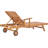Hammond 81" Long Reclining A-Grade Teak Wood Single Chaise