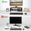 Support pour écran d'ordinateur en bois à 2 niveaux, support pour écran d'ordinateur portable à double couche compatible avec le moniteur PC Imac, organisateur de bureau polyvalent pour espace de travail de bureau à domicile