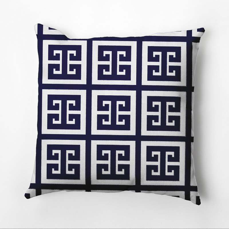  Housse et insert de coussin extérieur d'extérieur, H 20 po x l 20 po, Bleu marine printanier
