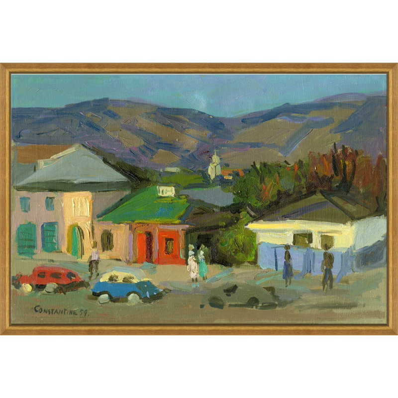 «Small Town USA», peinture sur toile encadrée