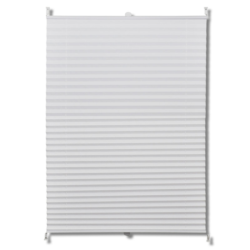 Room Darkening Pleated Blind, White, 50 x 200 cm