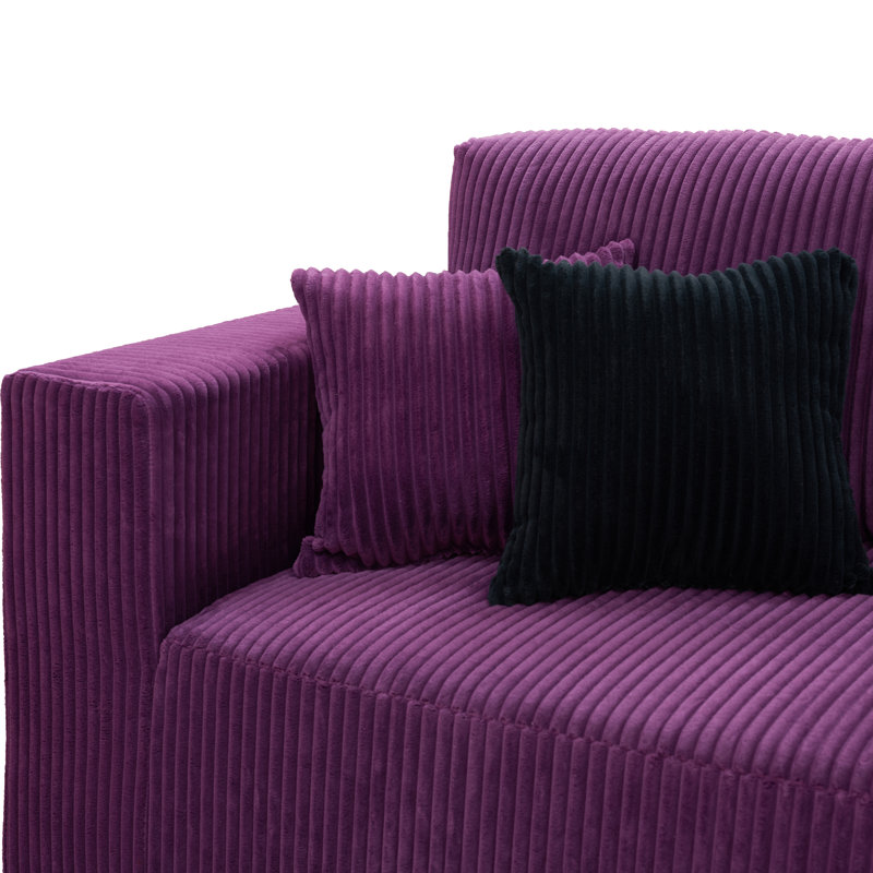 Canapé modulaire Fogshire, Orienté à droite, Mauve
