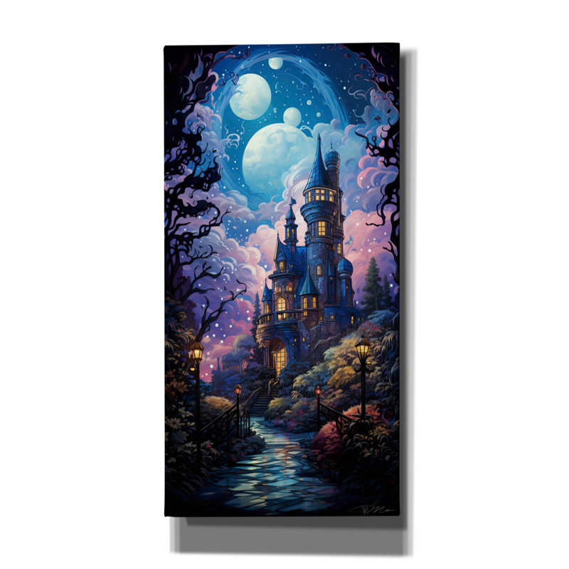 Art mural sur toile «Enchanted Castle 3» par Momart, Winston Porter, 12 po x 24 po