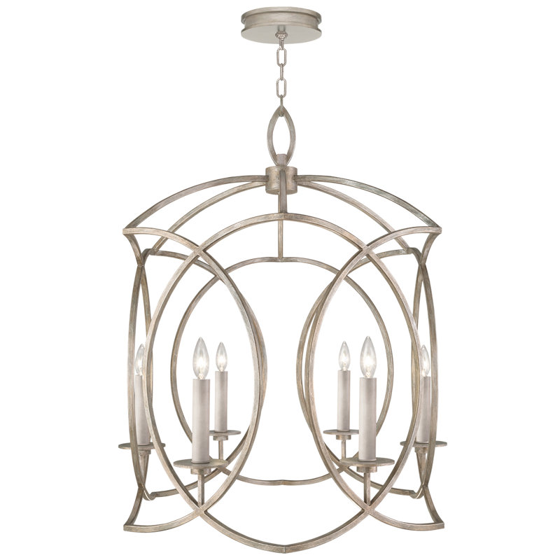Cienfuegos 6 - Light Chandelier, No, 36" H x 28.5" W x 28.5" D, Weathered Gray Patina