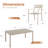 Rectangular Outdoor Dining Set wth 63" Metal Dining Table and 6 Armrest Dining Chairs-1097729166