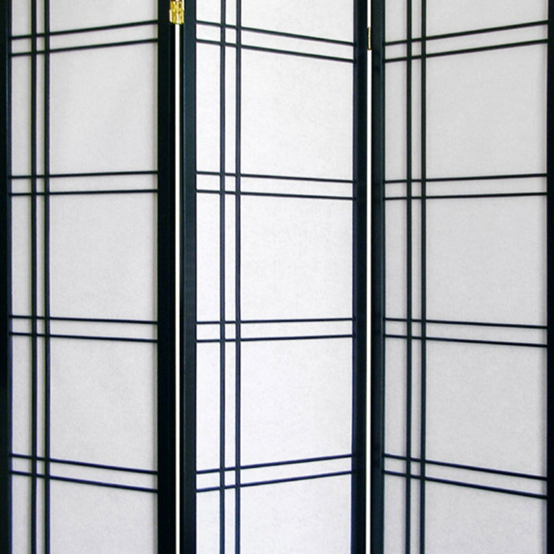 Cloison 70 "à 3 pièces, finition peinte en noir, bois de pin, offre une intimité élégante, pliable pour les grands espaces de séparation, peint, pin, améliore l'intimité et la décoration, gestion