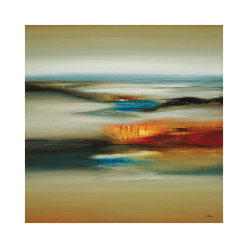 Calm Scape 1 Piece Wrapped Canvas Painting, 93.98 cm H x 93.98 cm W x 1.91 cm D