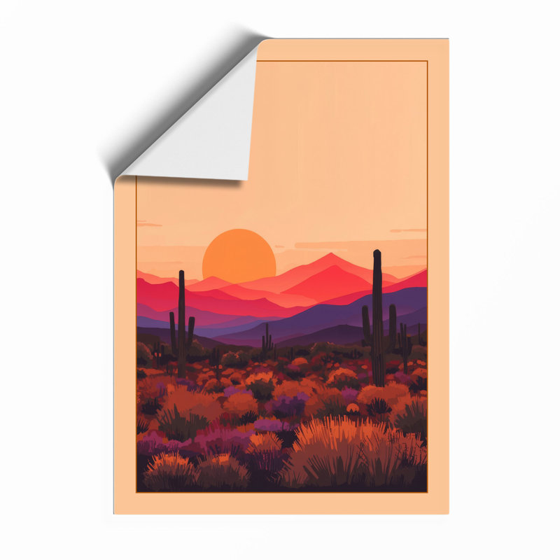 Desert at Dusk Modern - Framed Print, A1 - 84.1 x 59.4 cm, Unframed