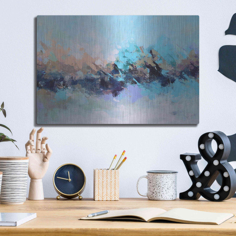 Orren Ellis «Abstraction 17» par Christov Art, art mural en métal, H 12 po x l 16 po