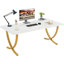 Bureau de direction - Bureau d'ordinateur moderne avec plateau en faux marbre, grande table de conférence pour bureau à domicile ou salle de réunion