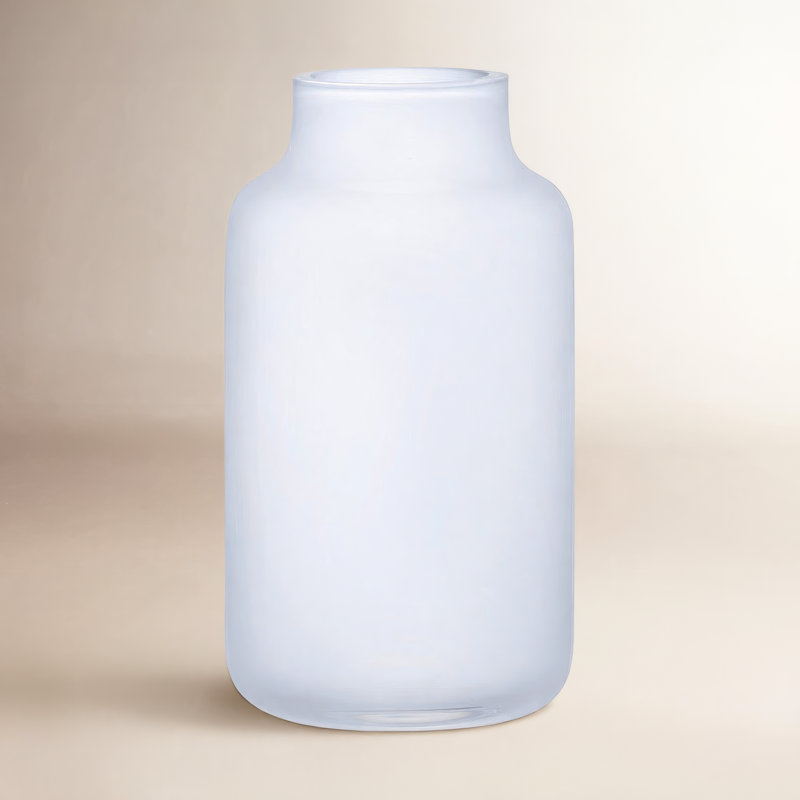 Mini vase en cristal sans plomb Magnolia, Blanc opale, H 5,9 po x l 3,15 po x P 3,15 po