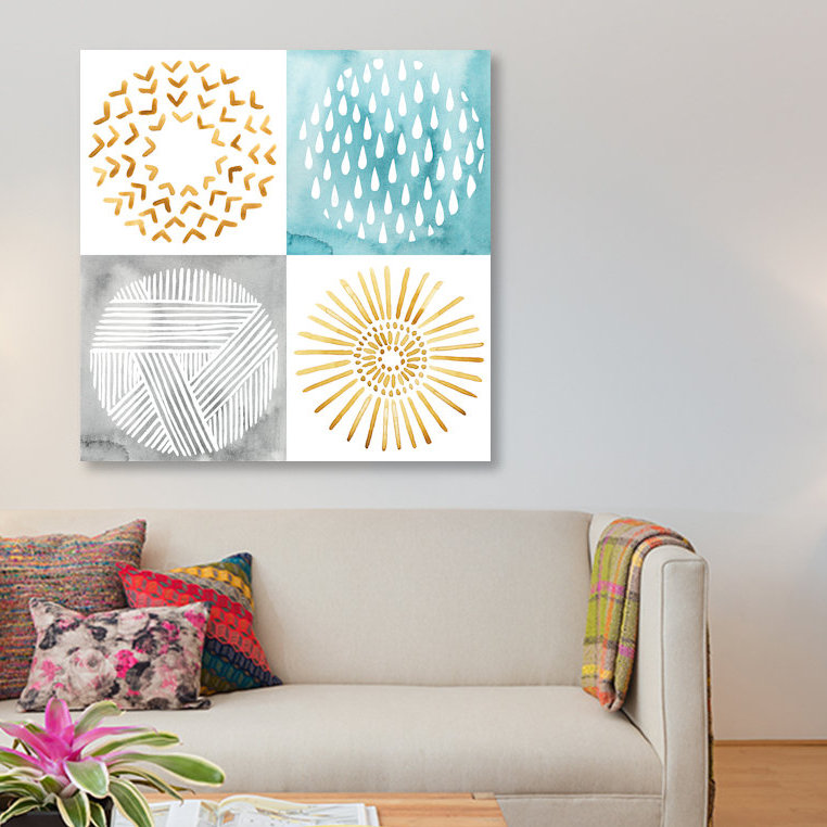 « céleste ring ii », reproduction d’art sur toile, H 12 po x l 12 po x P 0,75 po, Pas de tapis, Toile tendue