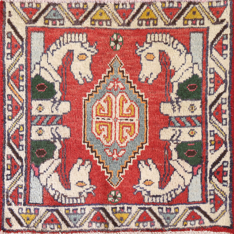 Tapis traditionnel rouge 2 x 2