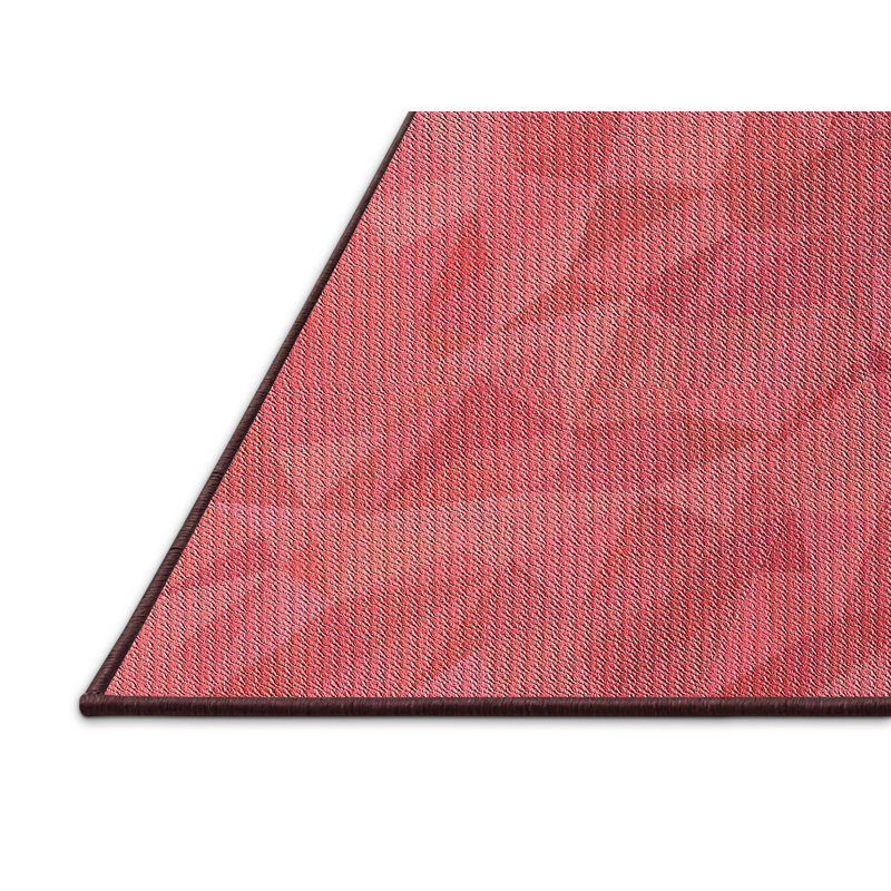 Rouge Tapis décoratif géométrique, Rectangle 2 pi x 5 pi
