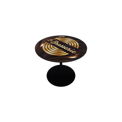 Social Table - Round - Cast Iron Pedestal Base by AmTab Manufacturing Corporation