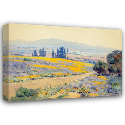 "California Spring Landscape" by  Elmer Wachtel - Gallery Wrap Canvas Wall Art