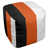 Noir / orange / blanc sélectionné