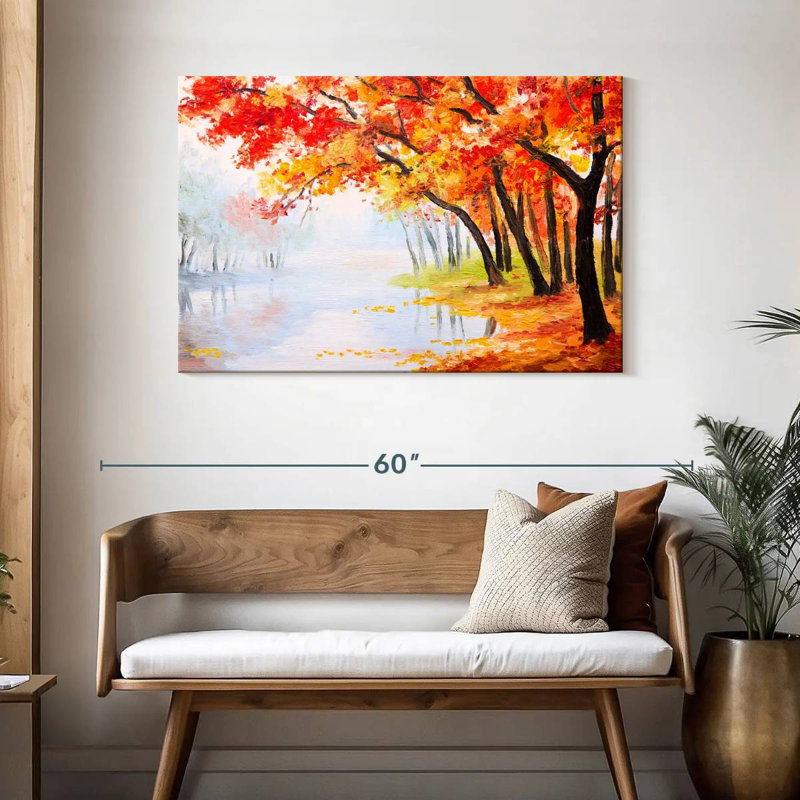 Alvord Lakeside Autumn Grove, H 30 po x l 45 po