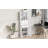 White Tall Storage Cabinet With 3 Drawers And Adjustable Shelves For Bathroom, Study, Office And Interior, MDF Board With Painted Finish-471948696