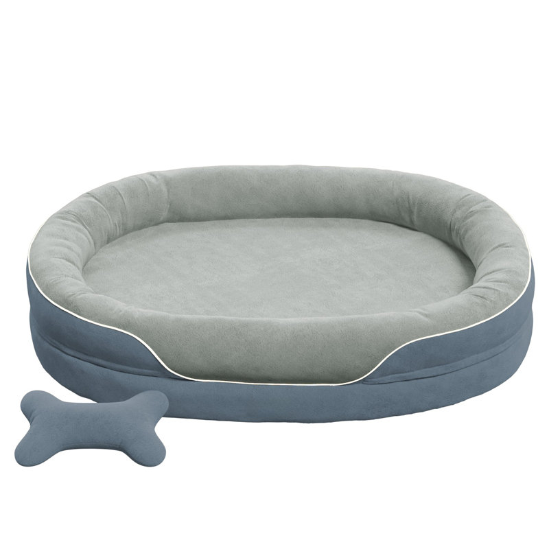 Lit orthopédique pour chien avec mousse à mémoire de forme et canapé avec traversin, housse lavable à la machine, lit pour chien confortable