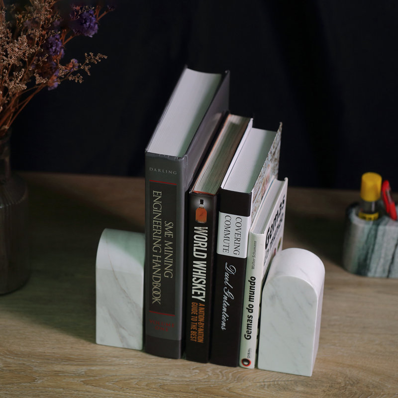 Serre-livres en marbre (ensemble de 2)