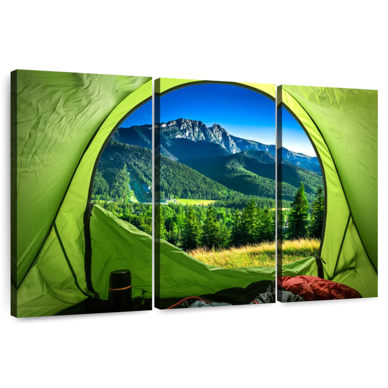 Tent Camping View, 20" H x 33" W