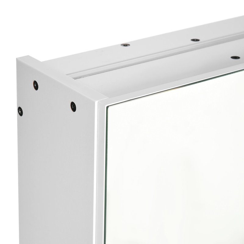 Solution de rangement pour salle de bain, armoire à DEL 35,5 x 29,5 po avec gradateur, blanc - Maximisez votre espace