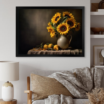 " Golden Sunflower Still Life III "