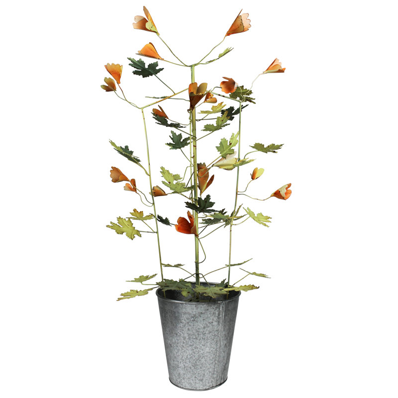 Pot avec vignes vertes, aluminium