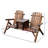 Gwen Solid Wood Double Adirondack Chair with Table