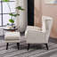 Upholstered Wingback Chair With Footstool-421907152