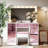 Vanity Desk Set with Cushioned Stool
